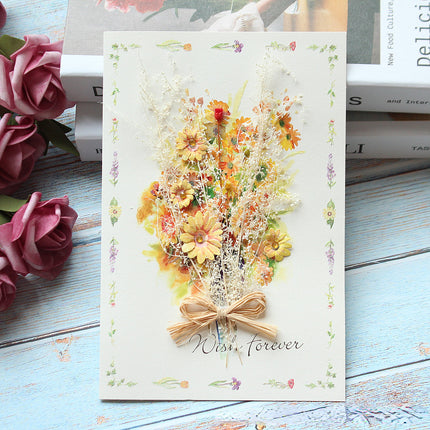 New Romantic Flower Birthday Christmas Card Greeting Cards Set Postcard Party Wedding Thank You Decorations Creative Girl Gifts
