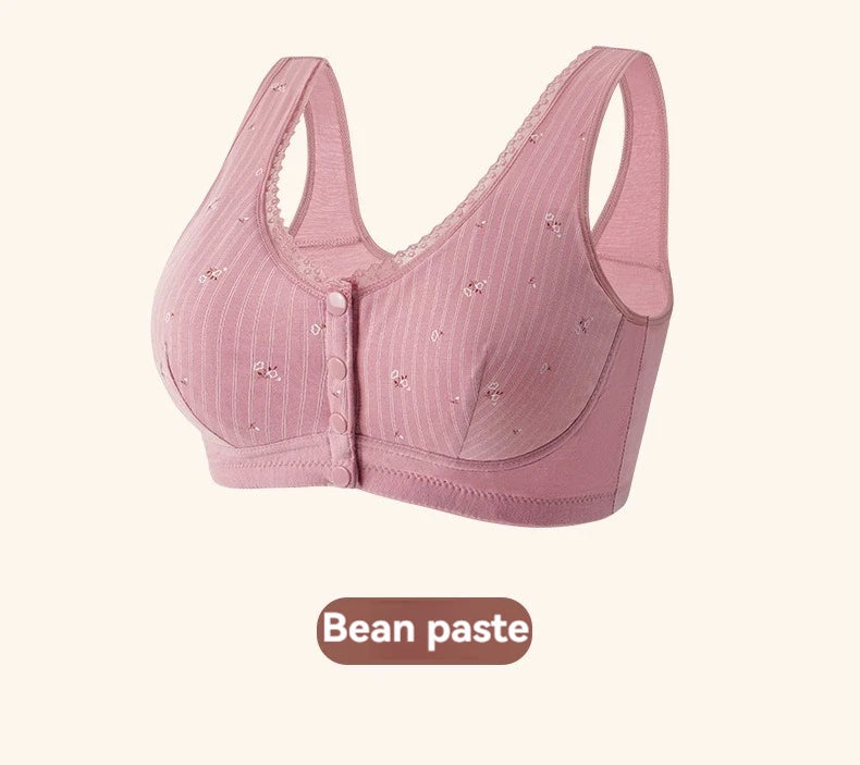 36-52 New Bras For Women Wire Free Underwear Push Up Front Closure Sexy Big Size Female's Clothing Lingerie Cotton Brassiere