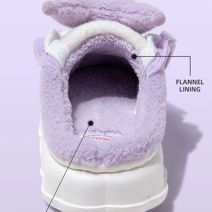 Sanrio Kawaii Cinnamoroll Womens Slippers Kuromi Hello Kitty Plush Cartoon Cute Sweet Suitable Indoor Outdoor Winter Shoes