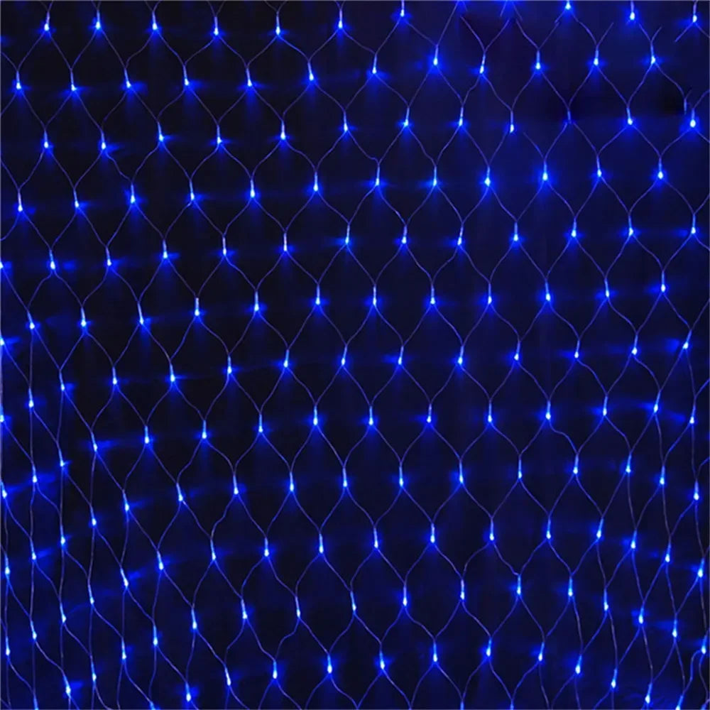 EU plug 1.5x1.5M 2x3M Christmas Garlands LED String Christmas Net Light Fairy Xmas Party Garden Wedding Decoration Curtain Light