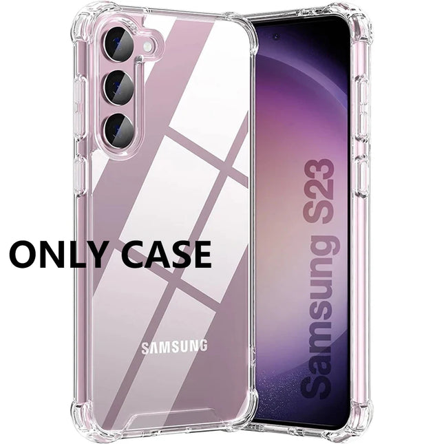 Hybrid Shockproof Case For Samsung Galaxy S23 S21 FE S22 Plus Ultra Clear Hard Case For Samsung A54 A34 A24 A14 A04S A53 A33