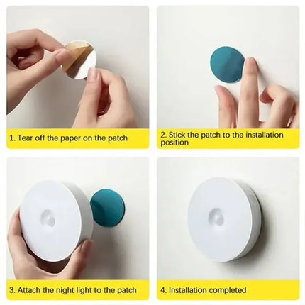LED Smart Human Body Sensor Night Lights Emergency Automatic Lighting USB Charging Wireless Magentic Suction LED Cabinet Lights