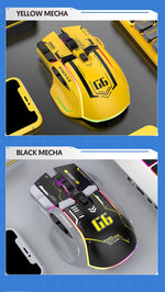 Tri-mode 2.4G USB Bluetooth Wireless Gamimg Mouse 12 keys RGB Game Wired Meche Mice for Windows IOS Home Office Laptop PC Gamer