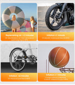 CARSUN Mini Air Pump Tire Inflator Car Electric Mini 20L/Min Portable Air Compressor For Car Motorcycles Bicycle Inflatable