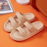 Fashion Buckle Thick Platform Slippers Women Home Soft Sole eva Cloud Slides Sandals Woman 2023 Summer Non Slip Beach Flip Flops