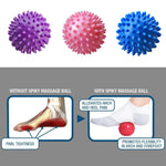 7cm Fitness Physiotherapy PVC Ball Hard Spiked Massage Ball Relieve Plantar Fasciitis Portable Equipment Body Building Sports