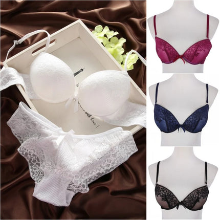 Women Sexy Lingerie Set Fashion Lace Lingerie Sets For Ladies Soild Color Bra Comfortable Intimates Underwear Suit Female