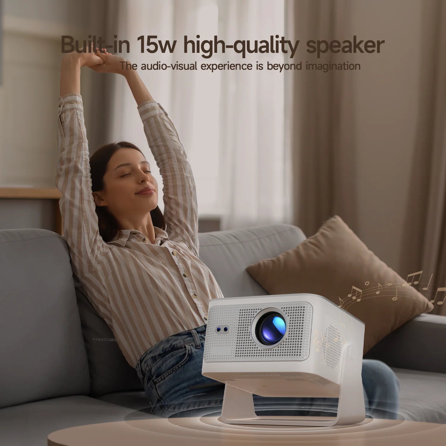 Magcubic Auto Focus Android14 4K Projector 900ANSI 8K Native 1080P HY350Max With Wifi6 BT5.4 16G Allwinner H726 Portable Outdoor