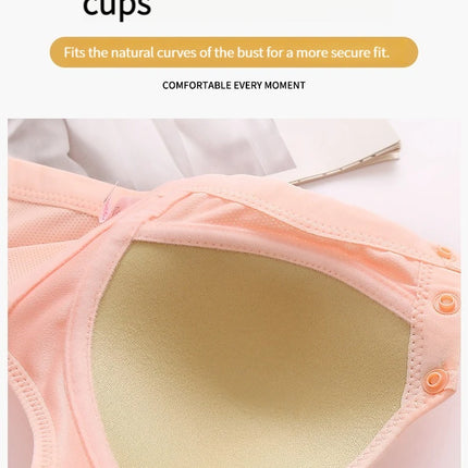 New Large Size Front Closure Mom Back Underwear Thin Section Comfortable Breathable Push Up Bra Glossy Lingerie For Women Sütyen