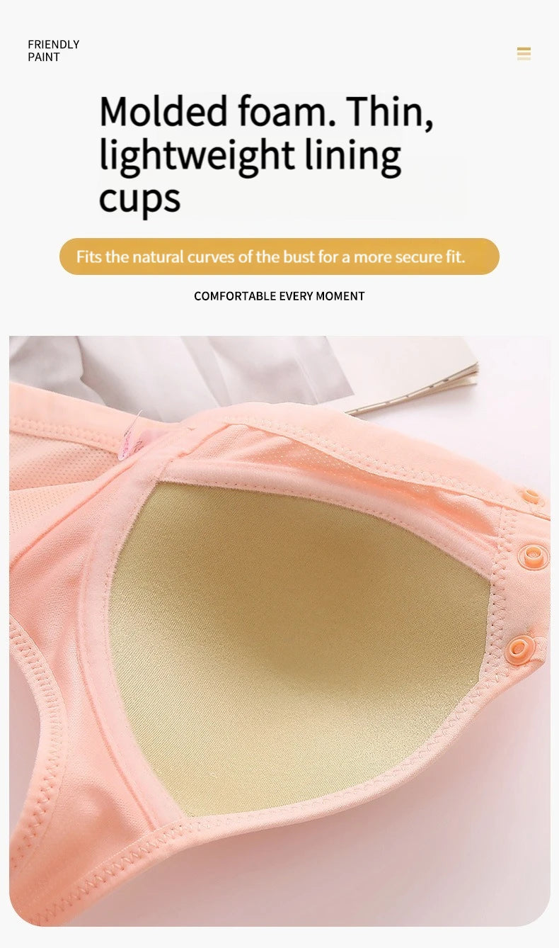 New Large Size Front Closure Mom Back Underwear Thin Section Comfortable Breathable Push Up Bra Glossy Lingerie For Women Sütyen