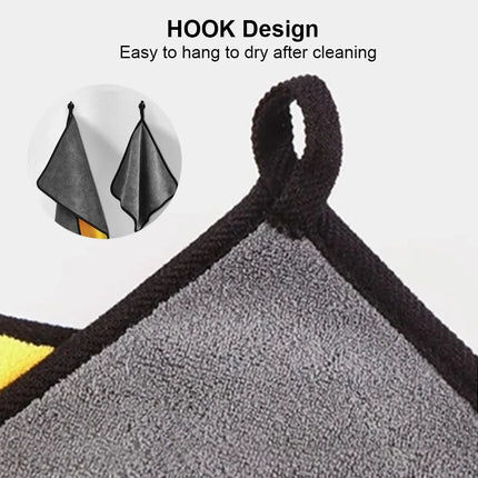 Car Wash Towels Cleaning Cloth Absorbent Dry Cloth General Purpose Microfiber Towel Thickened Yellow 30/40/60cm