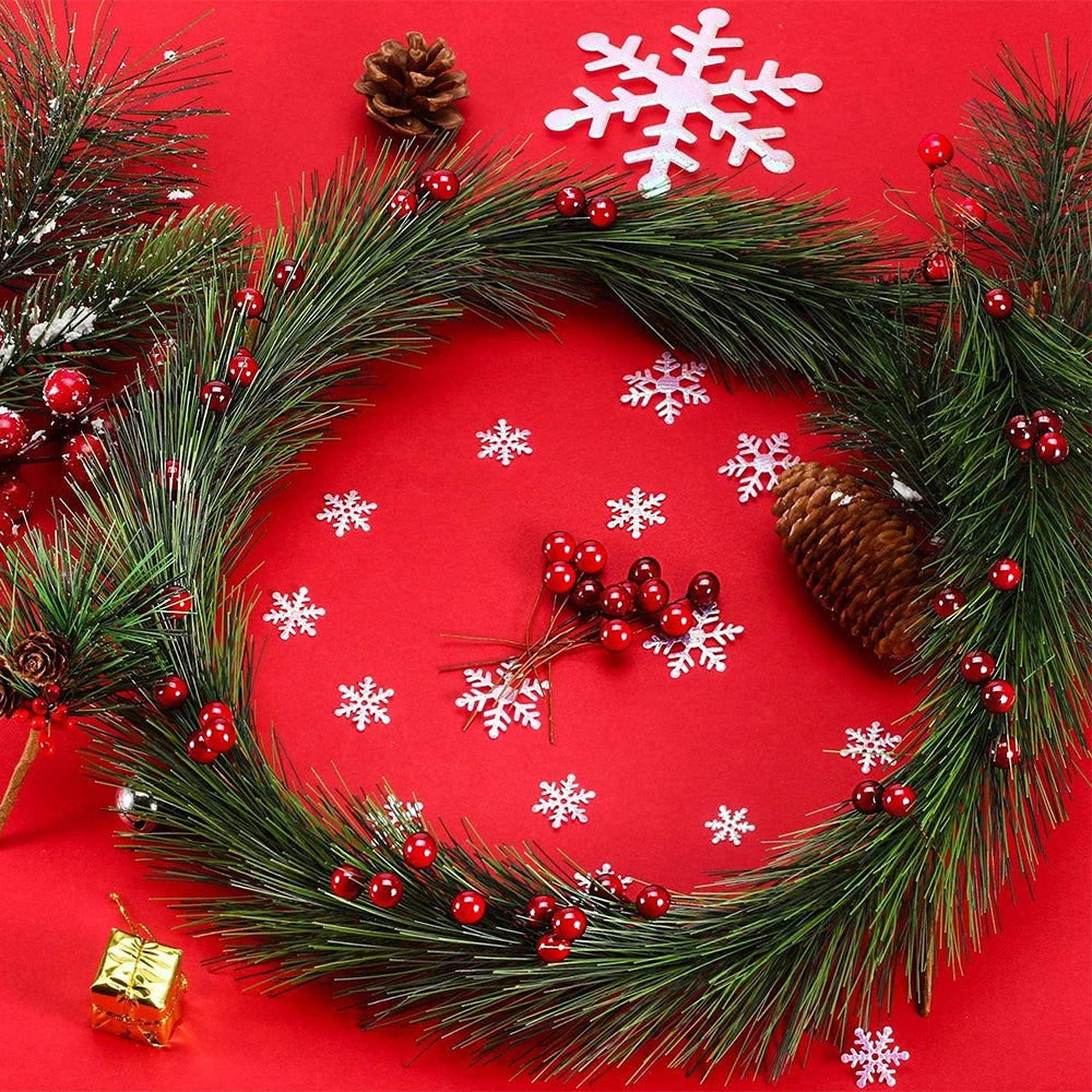 100pcs Simulated Berries Artificial Christmas Decoration Christmas Decoration Christmas Tree Accessories Home Decoration Props