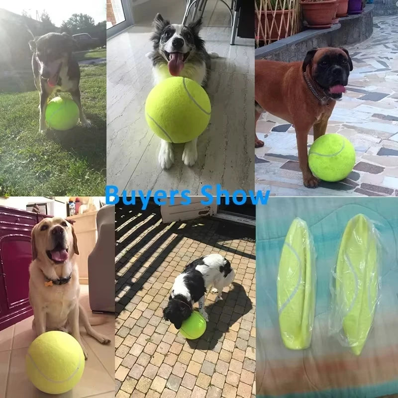 7/9.5Inch Giant Tennis Ball Pet Inflatable Toy for Dog Training Ball 24cm Large Tennis Ball with Air Pump Interactive Dog Toys