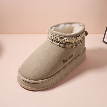 Winter Solid Color Fashion Cotton Women Slippers Warm Indoor House Cover Heel Non Slip Ourdoor Garden Letter Lightweight Shoes