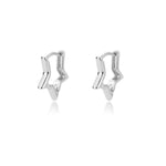 Luxury Star Pendientes Earrings For Women Girl Stainless Steel Minimalist Hoop Piercing 2024 New In y2k Jewelry aretes de mujer