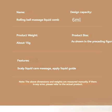 Scalp Applicator Hair Regrowth & Styling Solution Guide Comb Hexagon Head Oil Roller Ball Massage Comb Massage Relaxation Tools