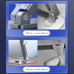 Aluminum Tablet Stand Desk Riser 360° Rotation Multi-Angle Height Adjustable Foldable Mount Dock For Pro iPad Xiaomi Huawei Tab