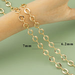 YEGUI C77,diy chain,18k gold rhodium plated,copper,pass REACH,nickel free,jewelry making,charms,diy bracelet necklace,1m/lot