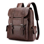 Korean Version Soft PU Leather Backpack For Men And Women Casual Trend High School Students Computer Travel Backpacks Wholesale