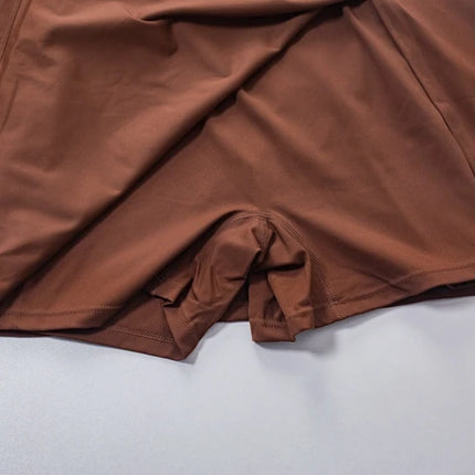 QINACTIVE Women's sports beautiful back dress Removable chest cushion cushion breathable outdoor yoga tennis skirt