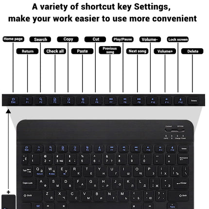 EMTRA Backlit Backlight Bluetooth Keyboard Mouse For IOS Android Windows For iPad Portuguese keyboard Spanish keyboard and Mouse