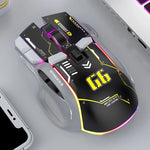 Tri-mode 2.4G USB Bluetooth Wireless Gamimg Mouse 12 keys RGB Game Wired Meche Mice for Windows IOS Home Office Laptop PC Gamer