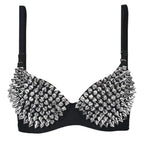 New Sexy Lingerie Underwear Bras for Women Steampunk Spike Studs Bra Top Wireless Bra Fashion Party Club Tops Female Underwear