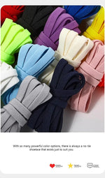 Flat Elastic Shoe Laces Sneakers No Tie Shoelaces for Shoes Tennis Quick Shoelace Clips Without Ties Shoe Accessories Kids Adult