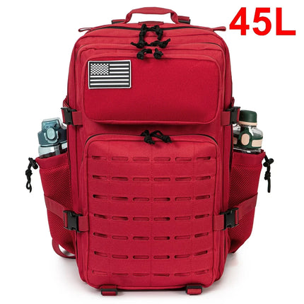 QT&QY 25L/45L Tactical Backpack for Men and Women Outdoor Survival Bug Out Bag Small School Rucksack Hking with Bottle Holder