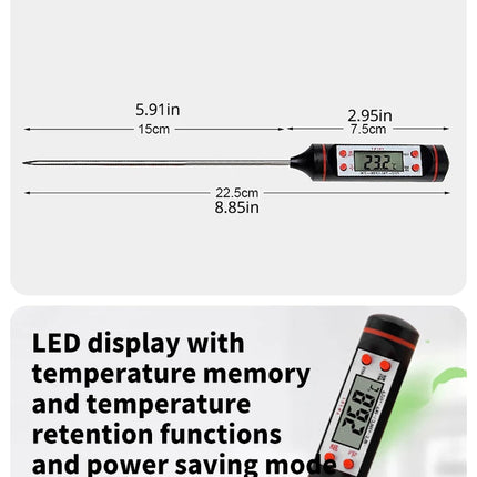 Kitchen Food Baking Digital Thermometer Electronic Probe Type Digital Display Liquid Grill Thermometer