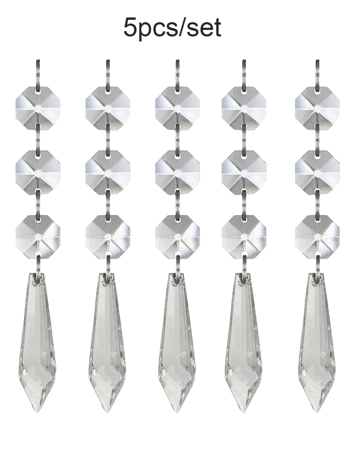 5PCS Acrylic Ornament DIY Home Decoration Party Decoration Supplies Christmas Tree Ornament Table Lamp Chandelier Pendant