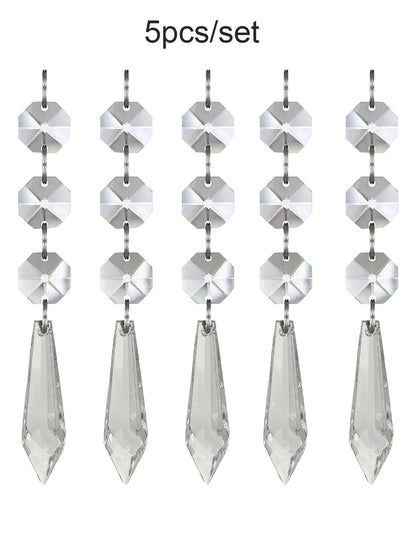 5PCS Acrylic Ornament DIY Home Decoration Party Decoration Supplies Christmas Tree Ornament Table Lamp Chandelier Pendant