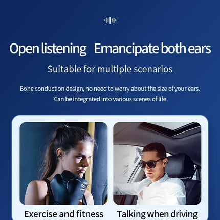 T75 Sport Bone-Conduction Bluetooth 5.3 Earphones HiFi Sound Wireless Headphones Earclip Waterproof Open Ear Headset Earring