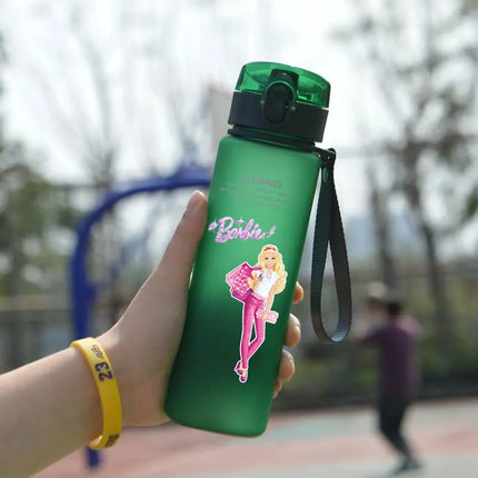 Barbie 560ML Water Cup Portable Plastic Cartoon  Adult Outdoor Large Capacity Children's Sports Water Bottle Drinking Girl Gifts