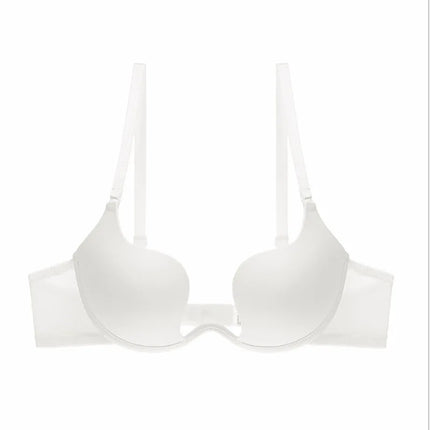 Push Up Bras Backless Women's Bra Low Cut Sexy Gather Brassiere Open Back Wedding Underwear Invisible Seamless Deep V Lingerie