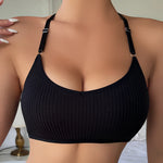 Sexy Women Underwear Backless Ribbed Bras Female Brassiere Breathable Camisole New Fashion Lingerie Solid Wireless Ladies Bras