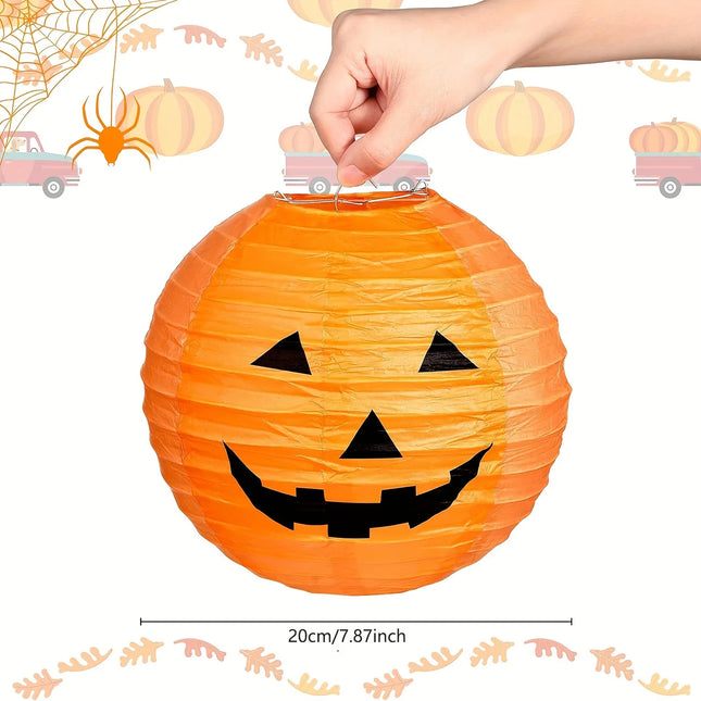 2pcs Halloween Pumpkin Lanterns for Halloween Decoration Jack-O'-Lanterns for Home Outdoor Decoration No Electricity Needed