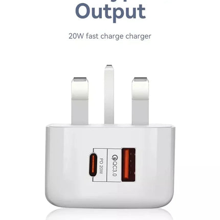 EU US UK 20W Dual Ports Type c USB C PD Wall Charger Fast Quick Charging Power Adapters For IPhone 11 12 13 14 15 Samsung htc lg