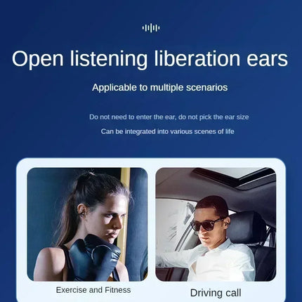 NEW Bluetooth 5.3 Wireless Bone Conduction Headphones T75 Clip Ear Music Noise Canceling Headset HD Call Sports Gaming Earphone