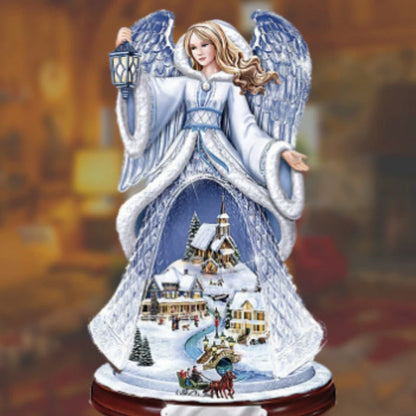 Christmas Tree Rotating Sculpture Train Decorations Paste Window  Stickers