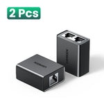 UGREEN RJ45 Splitter 1 to 2 Ethernet Adapter Internet Network Cable Extender RJ45 Connector Coupler for PC Laptop TV Box Router