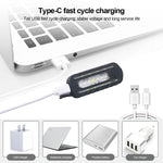 Keychain Flashlight for Police USB Recharge LED Flashlight Shoulder Clip Lights Warning Flashing Light Outdoor Work Light Lamp