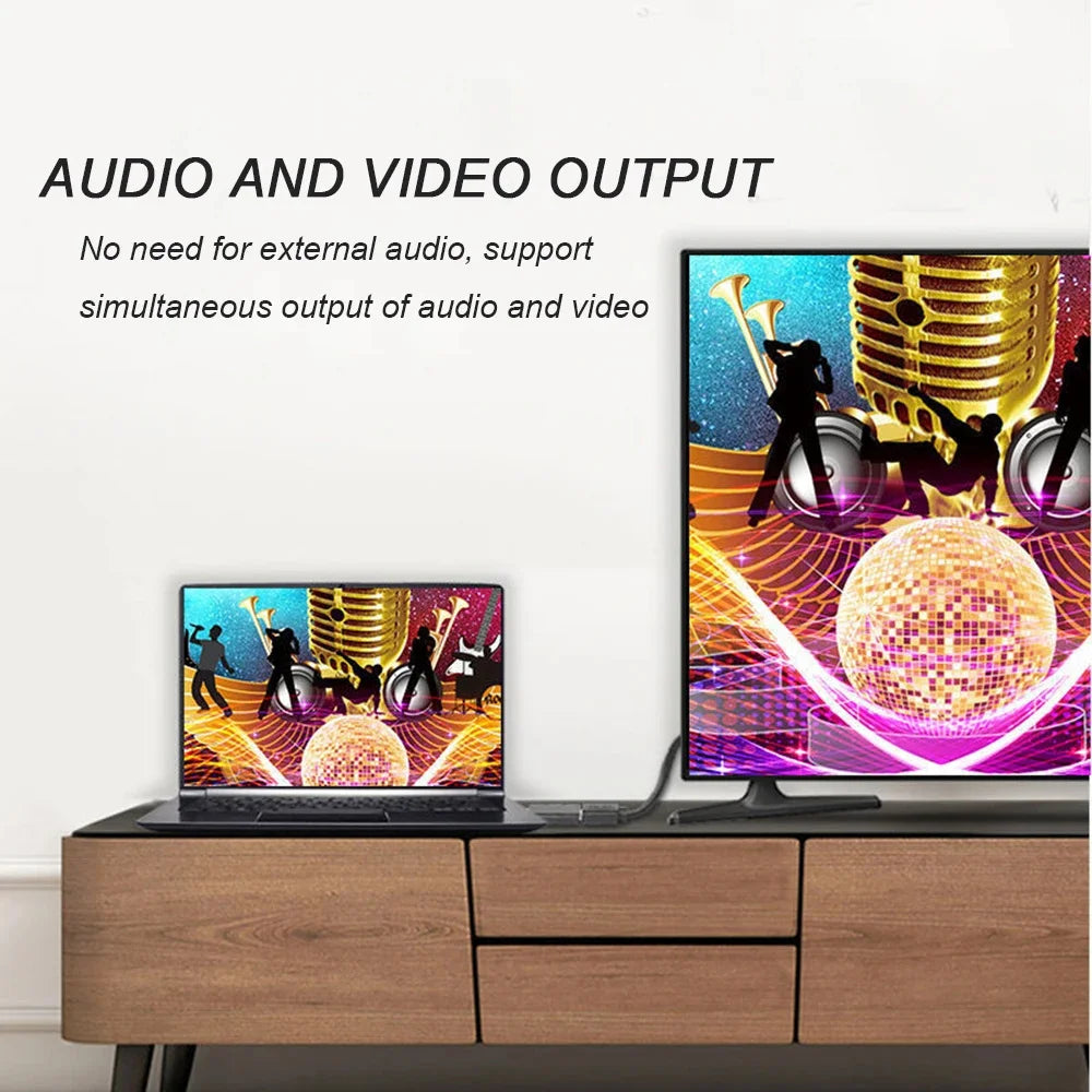 DisplayPort to HDMI-Compatible 4K 1080P Adapter DP Male to Female HD TV HDMI-Compatible Video Audio Cable for PC TV Laptop