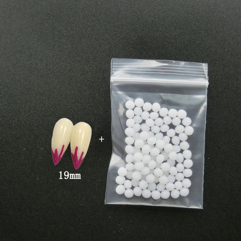 1 Pairs Halloween Vampire Teeth Fangs Dentures Props Party Costume DIY Cosplay Props False Teeth Resin Fangs with Solid Glue