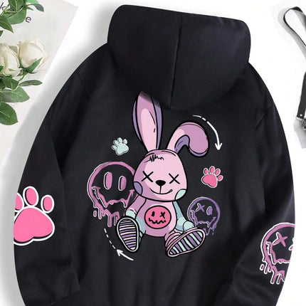 Hip Hop Street Casual Printed Female Hoodies Fashion Hoodie Oversize Loose New Sweatshirts Autumn Warm Fleece Clothing