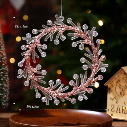 1Pcs Crystal Clear Snowflake Christmas Tree Pendants Icicle Decorations For Holiday Winter Party Transparent Hanging Ornament