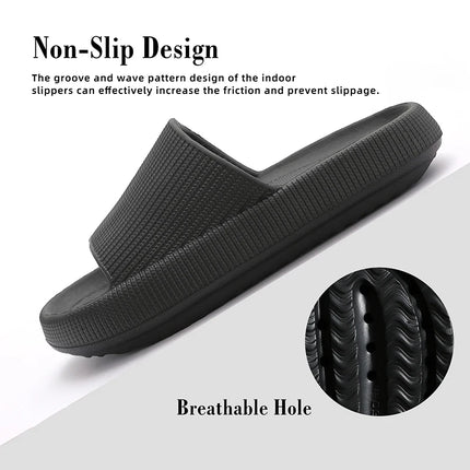 Summer Thick Platform Bathroom Home Men Slippers Women Fashion Soft Sole Indoor Sandals Non-slip Flip Flops Male Slides