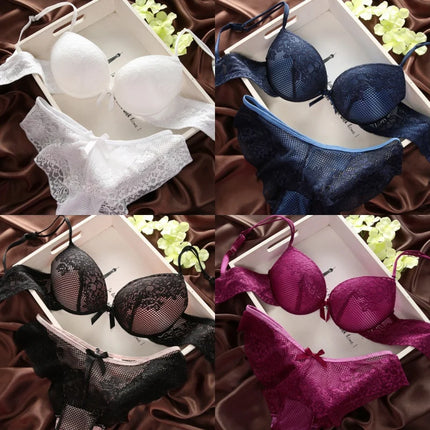Women Sexy Lingerie Set Fashion Lace Lingerie Sets For Ladies Soild Color Bra Comfortable Intimates Underwear Suit Female