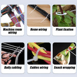 500/100Pcs Wholesale Plastic Nylon Cable Ties Self-locking Cord Straps Adjustable Cables Fastening Loop Home Office Wire Zip Tie