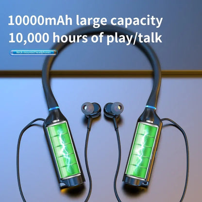 10000Hours Playback Wireless Headphones Neckband Earphone Bluetooth Bass Headset Sports Waterproof Earplugs Can Be As Power Bank